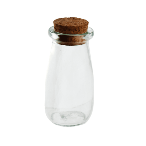 Pote de Tempero de Vidro Com Tampa de Rolha 100ml